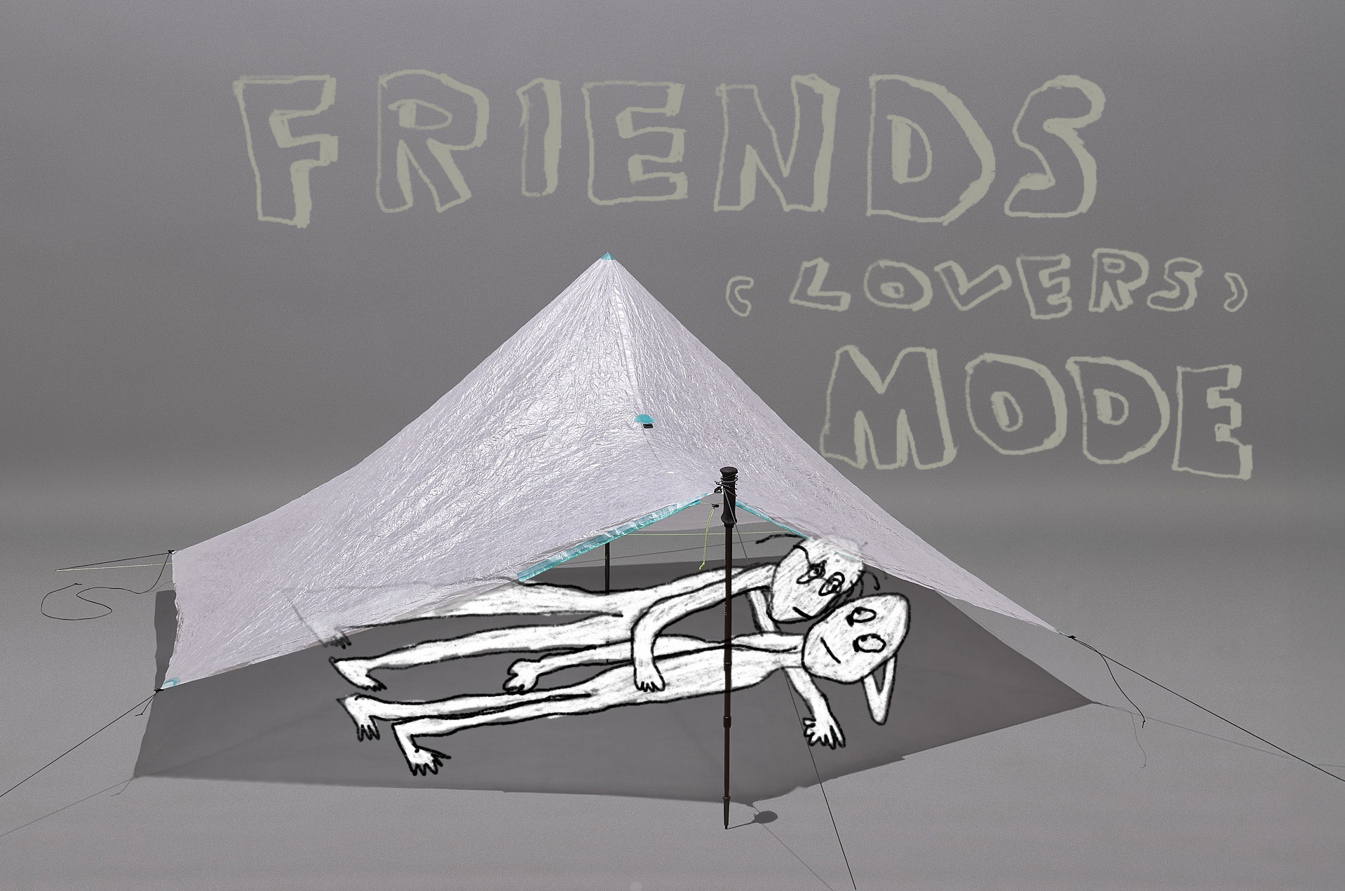 Two-person ultralight DCF tent setup – Friends Lovers Mode