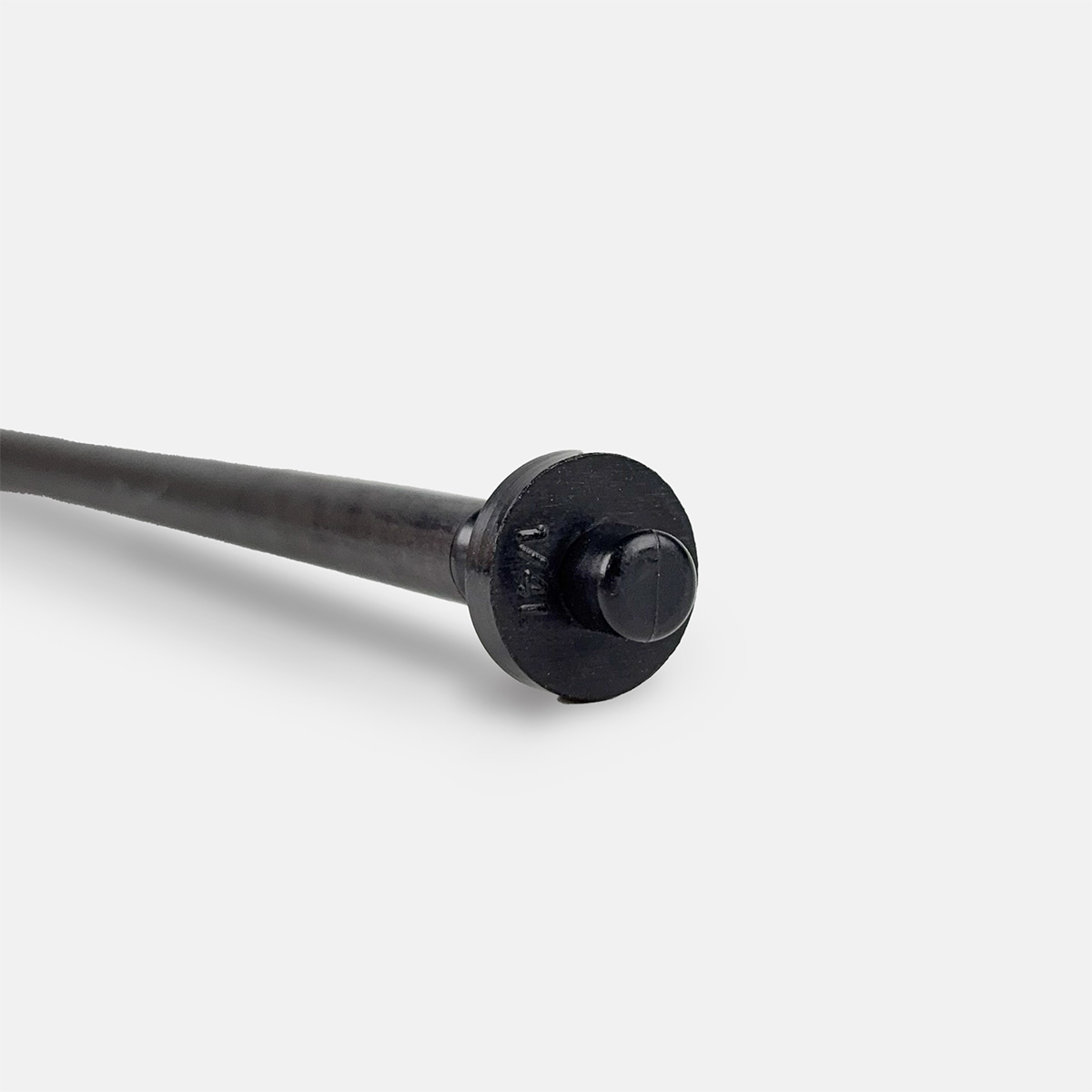 Detail of the rubber end foot on the Tarptent 27-inch carbon fiber folding strut pole.